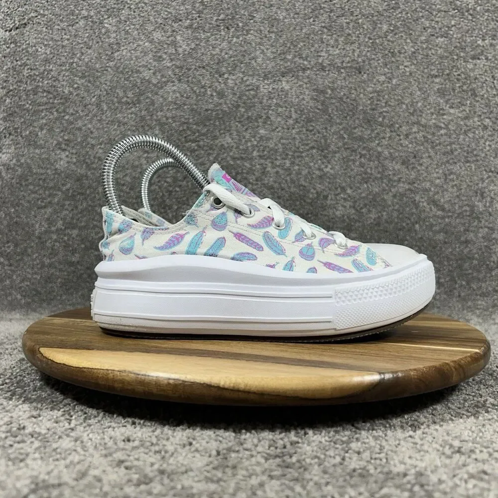 Converse CTAS Move A01518F Girls Size 3 Feathers Low Top Platform Shoes Used